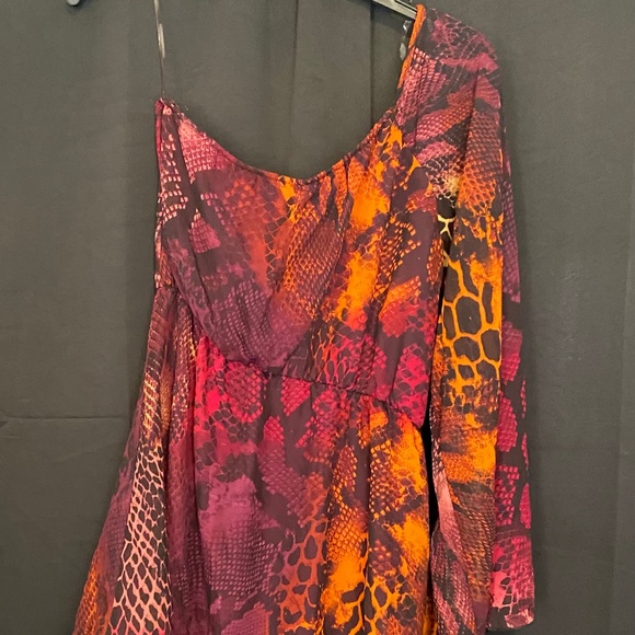 Ruby Rox Women's Medium One Shoulder Multicolor Dress - Picture 2 of 3